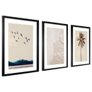 Kit de Quadros Decorativos Praia e Mar – 3 Peças
